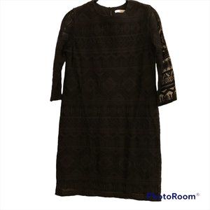 NWOT Mango Black Lace Sheath Dress US 2